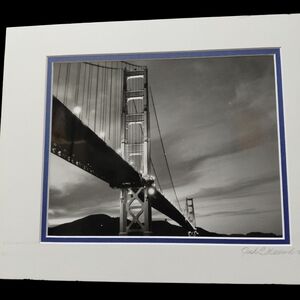 SF Golden Gate Bridge Black And White Photo By Jack E. Stiddard 8x10/11x14 Mat